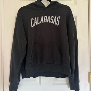Black Calabasas hooded sweatshirt